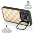 Yellow and White Checkerboard iPhone 15 Pro Kickstand Case